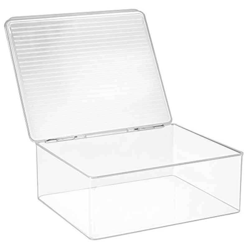 iDesign 28.5x34x12.5cm Plastic Clear Kitchen Binz Stackable Box, 67730EU