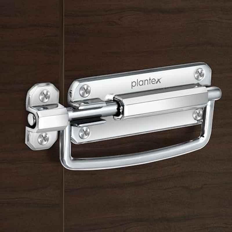 Plantex 5 inch Zinc Chrome Baby Door Latch Kadi for Bathroom for Home & Office, SH-96
