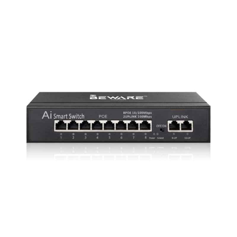 Beware 8 Port PoE Switch Full Gigabit | High-Speed Gigabit PoE Network Switch for CCTV Surveillance & Networking