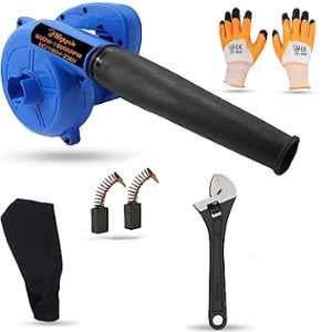 Hillgrove 800W Plastic Blue Electric Air Blower with Carbon Brushes, Gloves & 8 inch Adjustable Wrench, HGCM1099