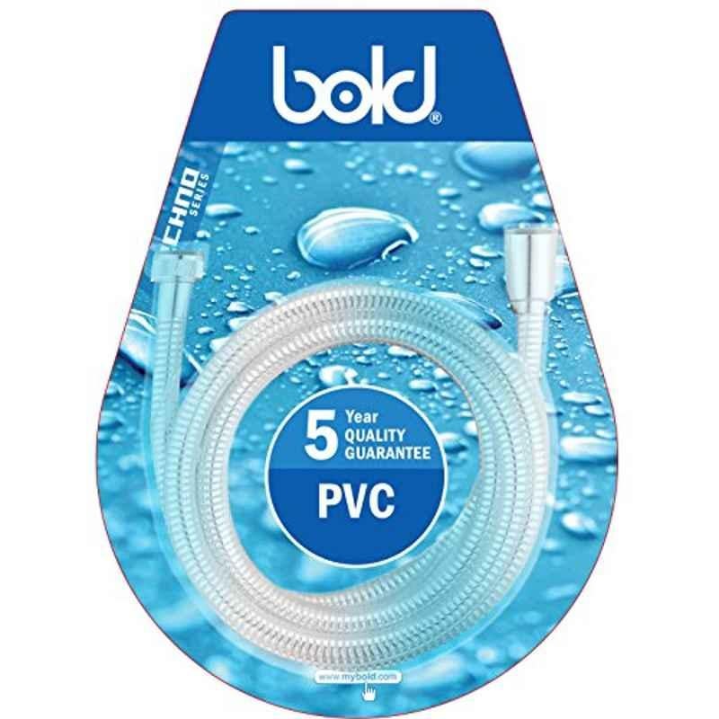 Bold 1.2m PVC Silver Flexible Shattaf Shower Hose, 105319