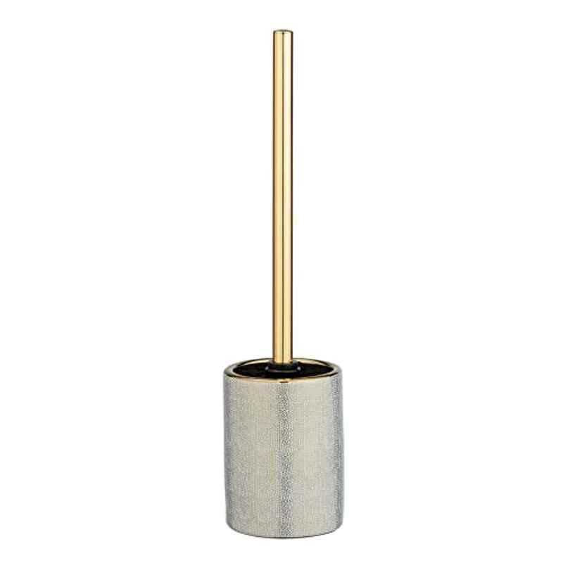 Wenko Nuria 9.5x39x9.5cm Ceramic Gold Toilet Brush Holder, 24187100