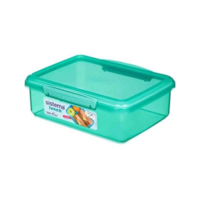 Sistema 2L Plastic Green Lunch Box