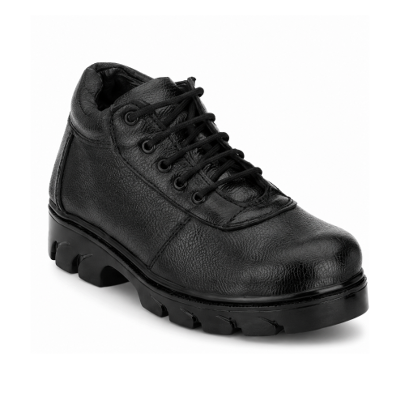 Rigau 1084 Black Leather Steel Toe Work Safety Shoes, Size: 8
