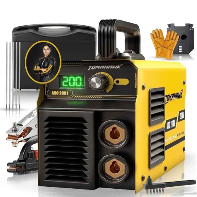 Tomahawk 200A Single Phase IGBT Inverter ARC Welding Machine with 60% Duty Cycle, 4mm Electrode Rod & Accessories, ARC 2001