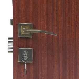 Handle Waala Lobos Rose Stainless Steel Antique Brass Finish One Side Key Mortise Door Lock Set
