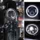 Love4ride 7 inch 45W 4 LED White & Amber Headlight with Dual DRL for Royal Enfield