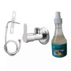 Fastgear 3 Pcs Stainless Steel Silver Chrome Finish Bathroom Faucet Set, FG2346
