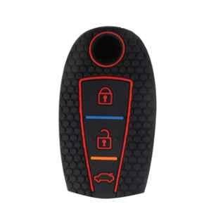 AllExtreme EXKC04 3 Buttons Silicone Shell Case Body Car Remote Black Key Cover