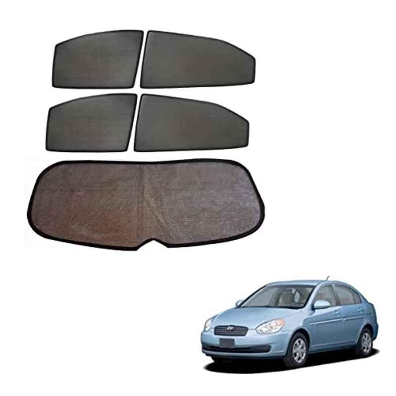 Kozdiko 5 Pcs Mesh Black Fixed Window & Rear Sun Shades Set for Hyundai Old Verna