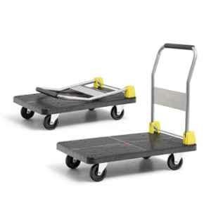 Corvids 400kg PVC Black Platform Trolley Hand Truck, CPT-PL400