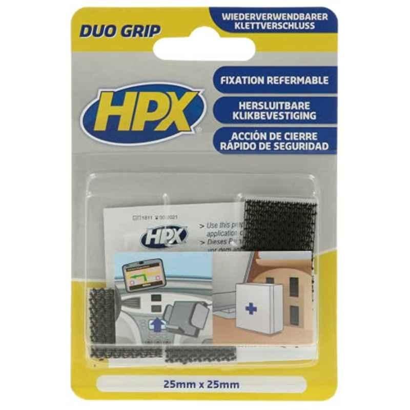 HPX 25x25mm Duo Grip Power Velcro Pads, MDG1000