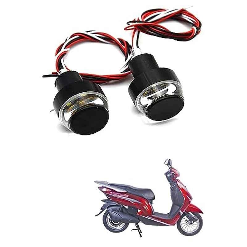 Kozdiko 2 Pcs Dual Colour Motorcycle LED Indicator Turn Signal Handle Bar Light Set for Avon E Scoot