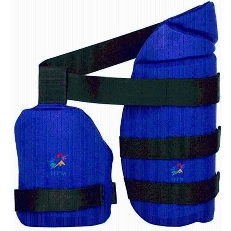 HTM Cricket Combo Thigh Pad (Right Hand Youth blue) Cricket Thigh Guard (Blue)