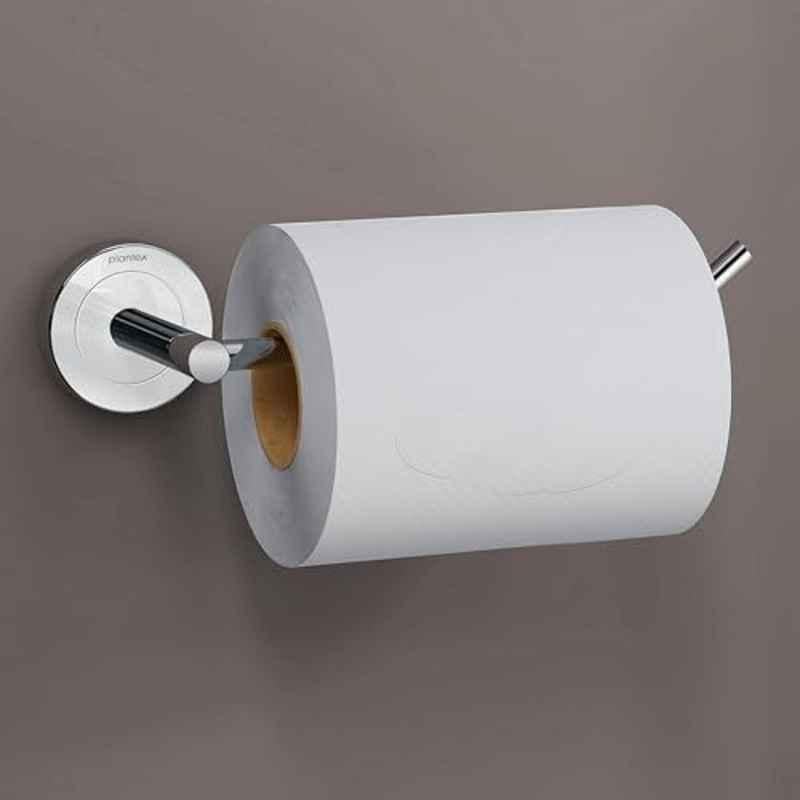 Plantex Stainless Steel Toilet Paper Roll Holder/Tissue Paper Holder for Toilet/Toilet Roll Holder for Bathroom Accessories Chrome