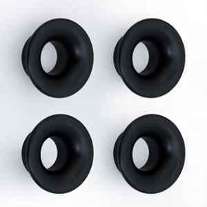 Plantex Knobs for Drawers/Drawer Knobs/Round Knob for Cabinets/Pull-Push Knob for Kitchen/Bedroom Drawer - Pack of 4 (Black)