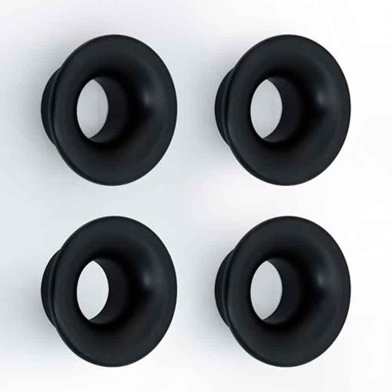 Plantex Knobs for Drawers/Drawer Knobs/Round Knob for Cabinets/Pull-Push Knob for Kitchen/Bedroom Drawer - Pack of 4 (Black)