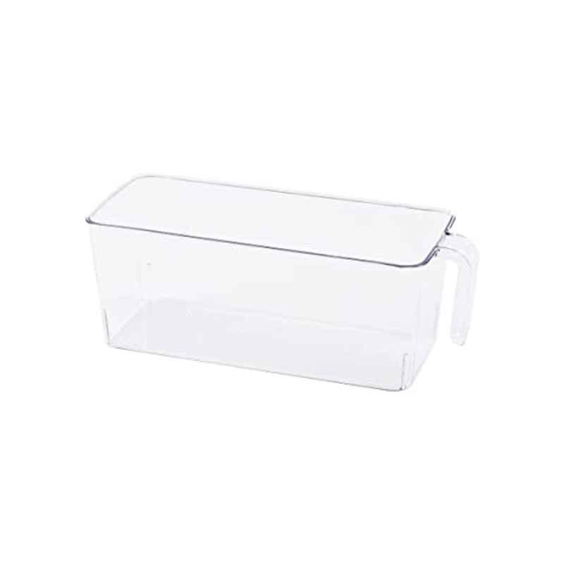 Homesmiths 30.5x18.2x11.5cm Plastic Clear Fridge Organizer with Handle, JD-WFA21, Size: Small