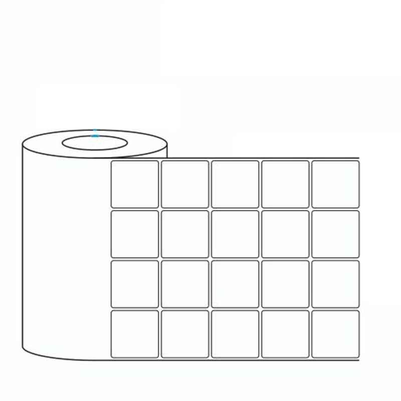 Buy LabelKart 25x25mm Paper White 4UP Chromo Label Roll Online At Best
