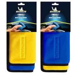 Michelin 40x40cm 350GSM Blue, Grey & Yellow Microfiber Cleaning Cloth, 5322 (Pack of 4)