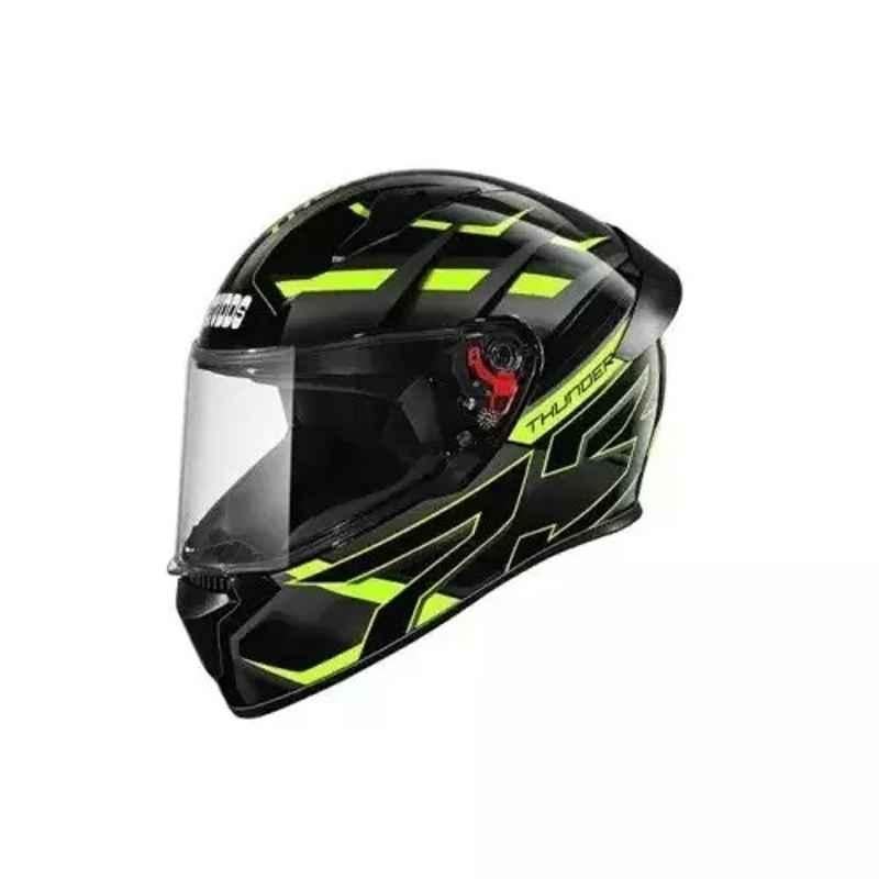 Studds N5 Expanded Polystyrene Black & Grey Full Face Full Face Helmet, Size: Large