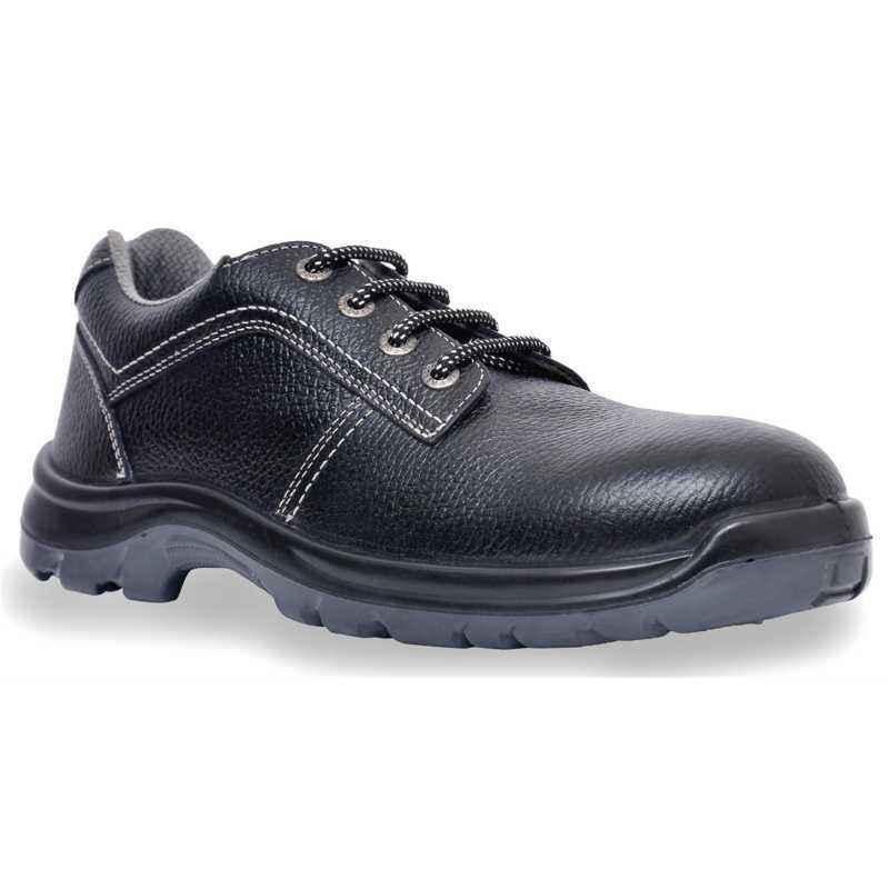 Allen Cooper AC-1285 Antistatic Steel Toe Black Work Safety Shoes, Size: 8