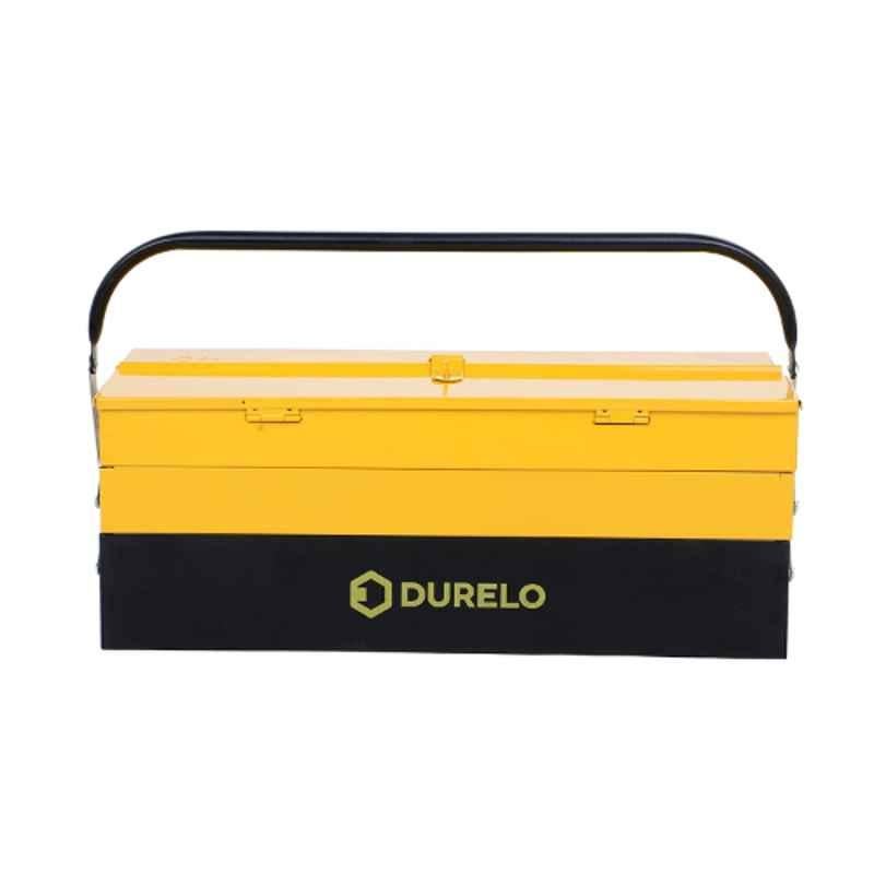 Durelo Metal 21-5 inch Yellow & Red Tray Tool Box for Tools/Tool Kit Box for Home & Garage, D33-21-5