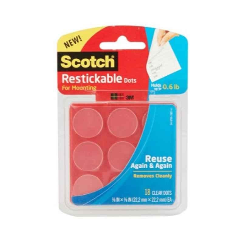 Scotch Clear Restickable Dots Fixing & Surface Protection Tape, R105