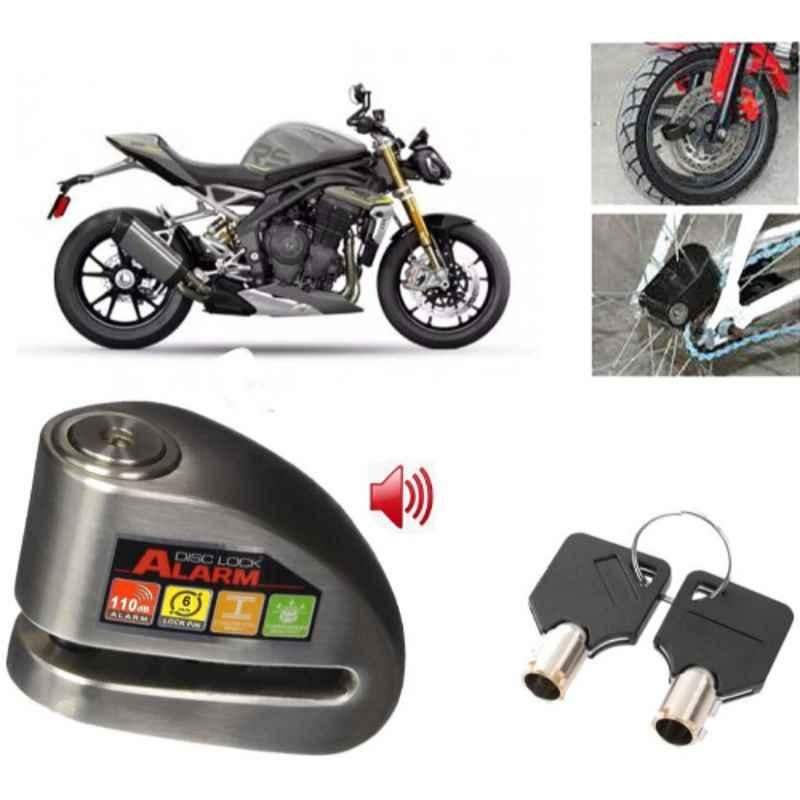 Auto Pearl Steel Black Anti-Theft Alarm Disc Brake Lock for Speed Triple BS6, Lock_633