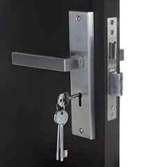 Handle Waala LB301 8 inch Stainless Steel Silver Ky Plate Mortise Door Lock Set