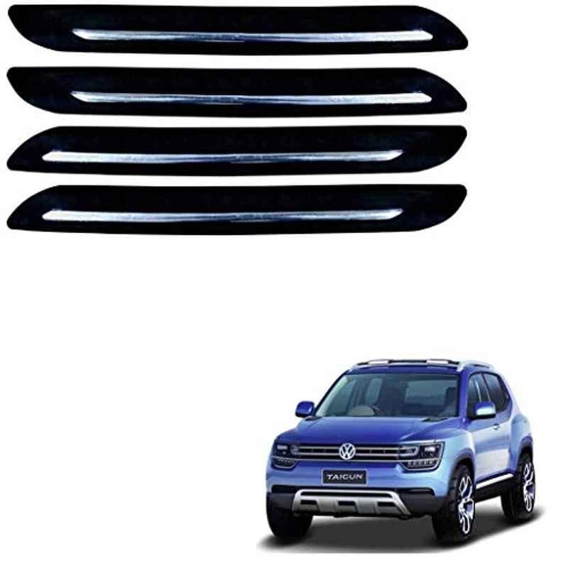 Kozdiko 4 Pcs Single Chrome Bumper Protector Set for Volkswagen Tiguan