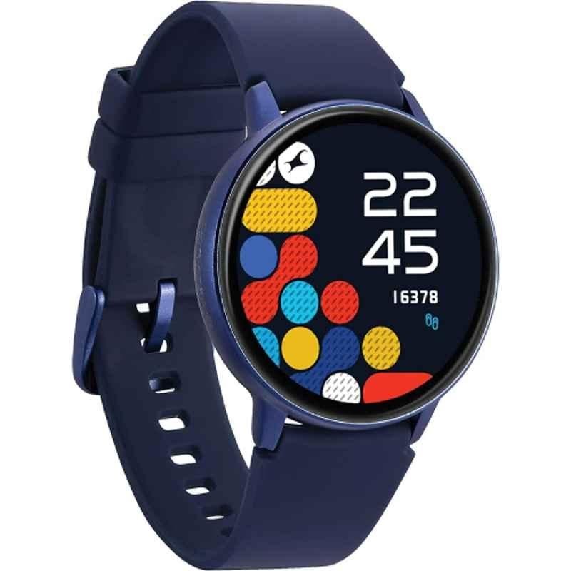 Fastrack Reflex Play 1.3 inch Amoled Smart Watch with Silicone Blue Strap