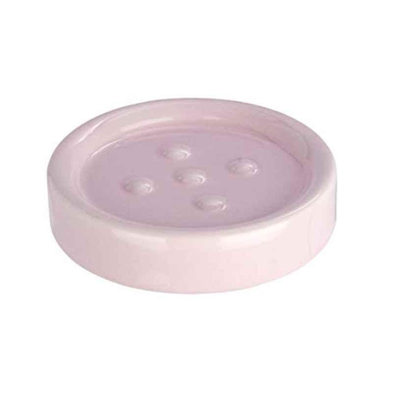 Wenko Ceramic Polaris Pastel Pink Soap Dish, 22424100