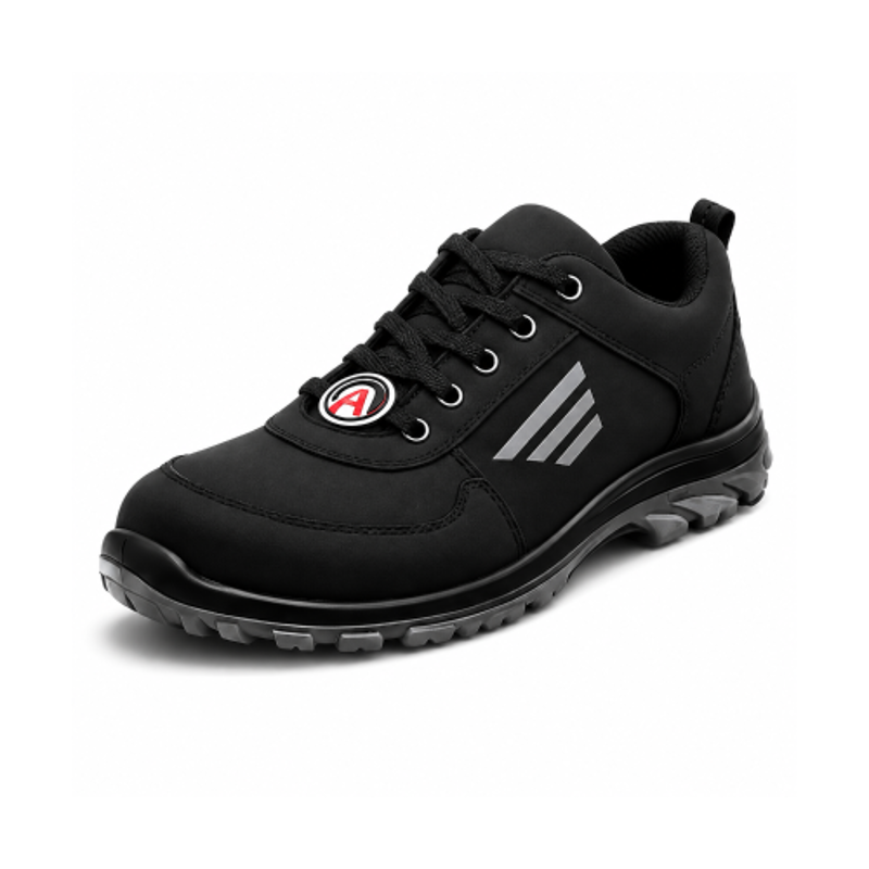 Acme Triton Croma Micro-Fiber Low Ankle Steel Toe Black Safety Shoes, Size: 11.5