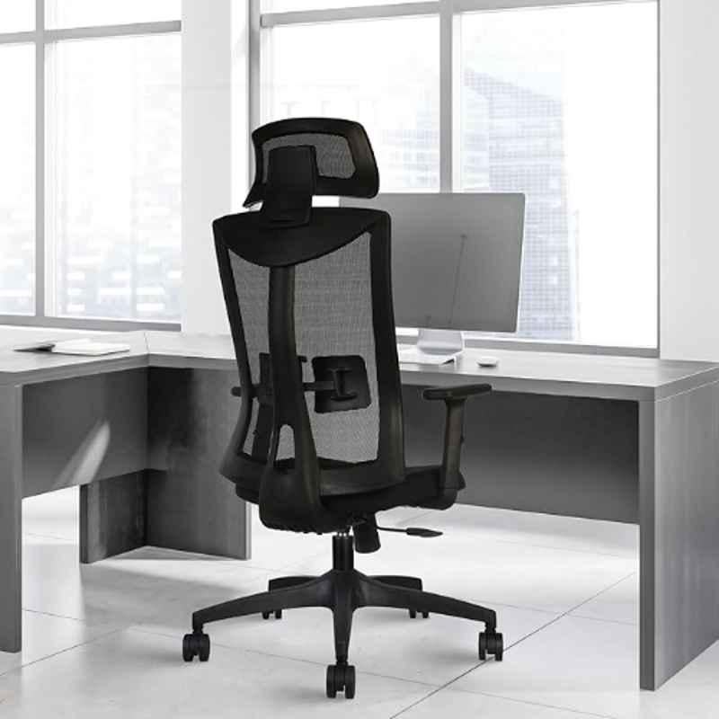 Rose Henley Mesh Black High Back Revolving Ergonomic Office Chair-picture-17