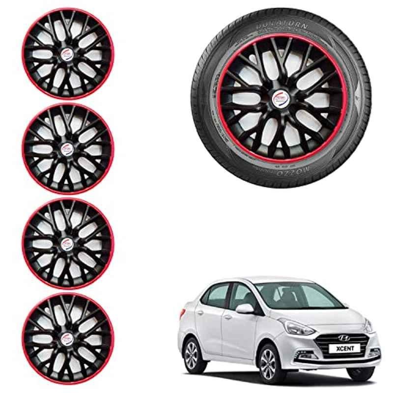 Buy Auto Pearl 4 Pcs 14 inch ABS Black Red Car Wheel Cover Set for Hyundai Xcent 2018 Online At Price 1326