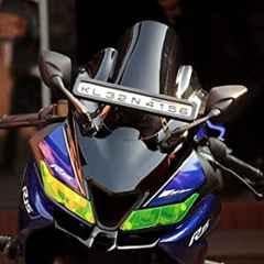 AOW Flexible and Unbreakeable Visor Glass for Yamaha R15 V3 (Black) B-19