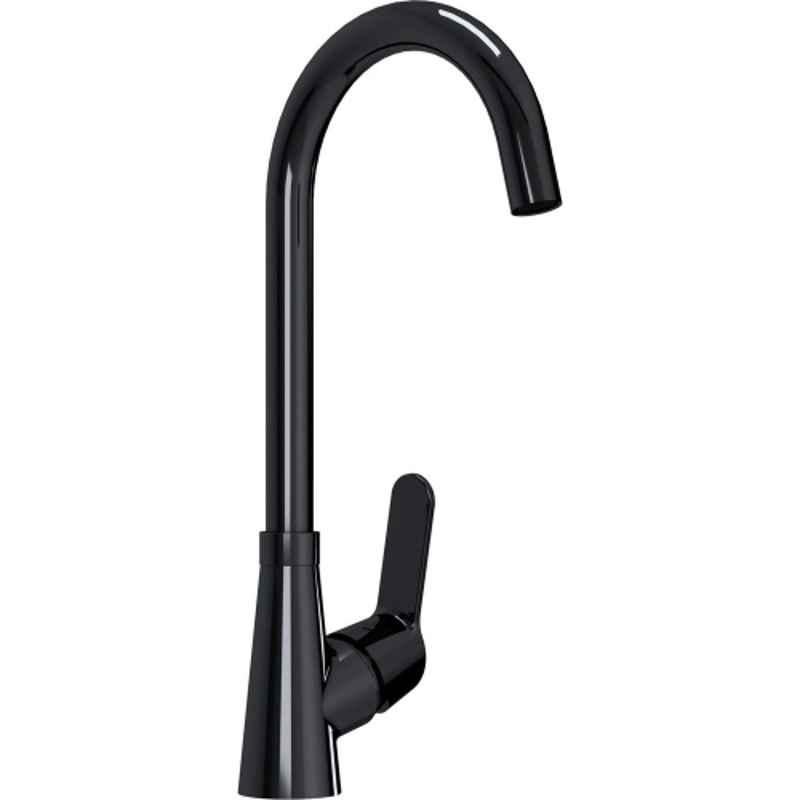 Kludi Rak Peak 1/2 inch Brass Black DN15 Single Lever Sink Mixer, RAK18004.BK1
