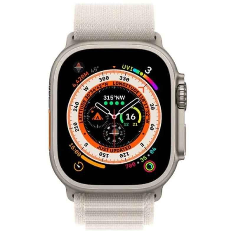 Apple iWatch Ultra 49mm Starlight Titanium Case GPS & Cellular Smart Watch, MQFR3AE-UL-CE