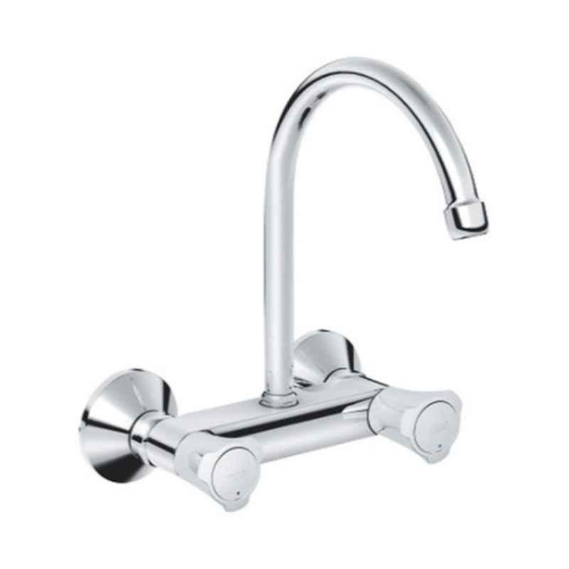 Grohe Costa 224x150mm Silver Wall Sink Mixer, 31191001