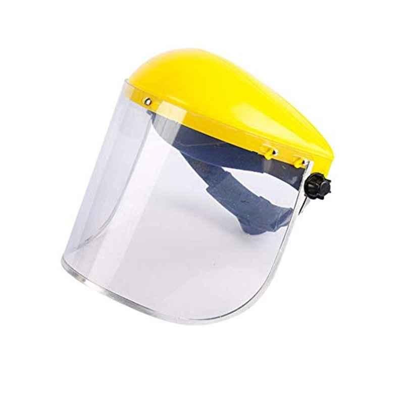 39.2x20cm PVC Clear Tint Safety Face Shield Eye Head Protection with Ratchet Headgear