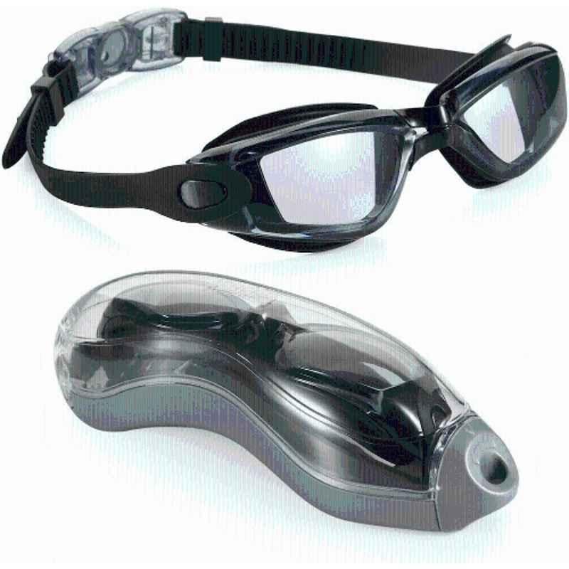 Matrica Black Crystal Clear Wide View Anti Leaking Swimming Goggle