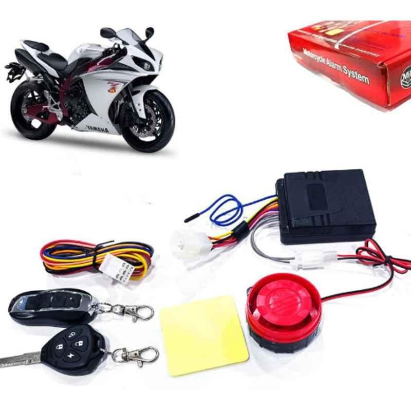 Auto Pearl 12V Black Two-Way Anti Theft Motorcycle Alarm Kit with 2 Pcs Remote for YZF