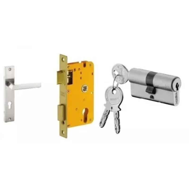 Dorset HL Series Fabio 70mm Stainless Steel Door Handle Lock Set with Both Side Key Cylinder (Pack of 3)