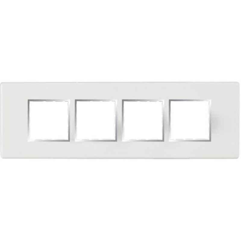 Havells Fabio Polycarbonate White 8 Module Combination Plate, AHFPLBWH08