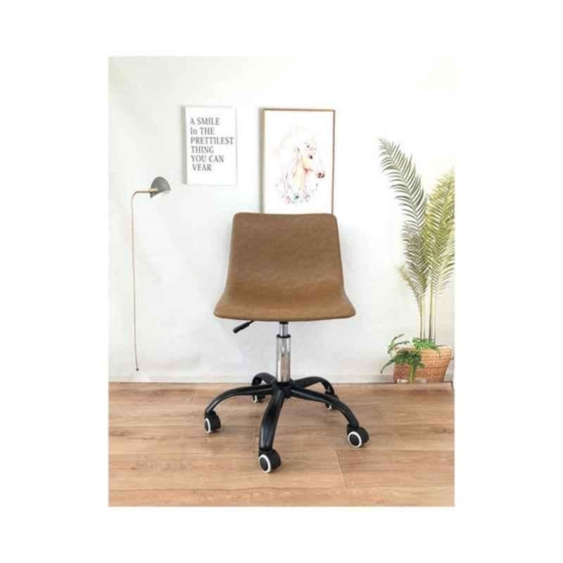 Homebox 48x45x86cm Stainless Steel Brown Stockholm Office Chair, 162505742