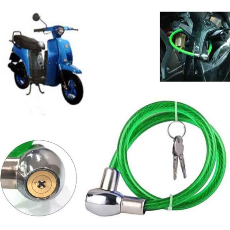 Auto Pearl PVC & Plastic Green Heavy Duty Cable Lock for Sunny, 005