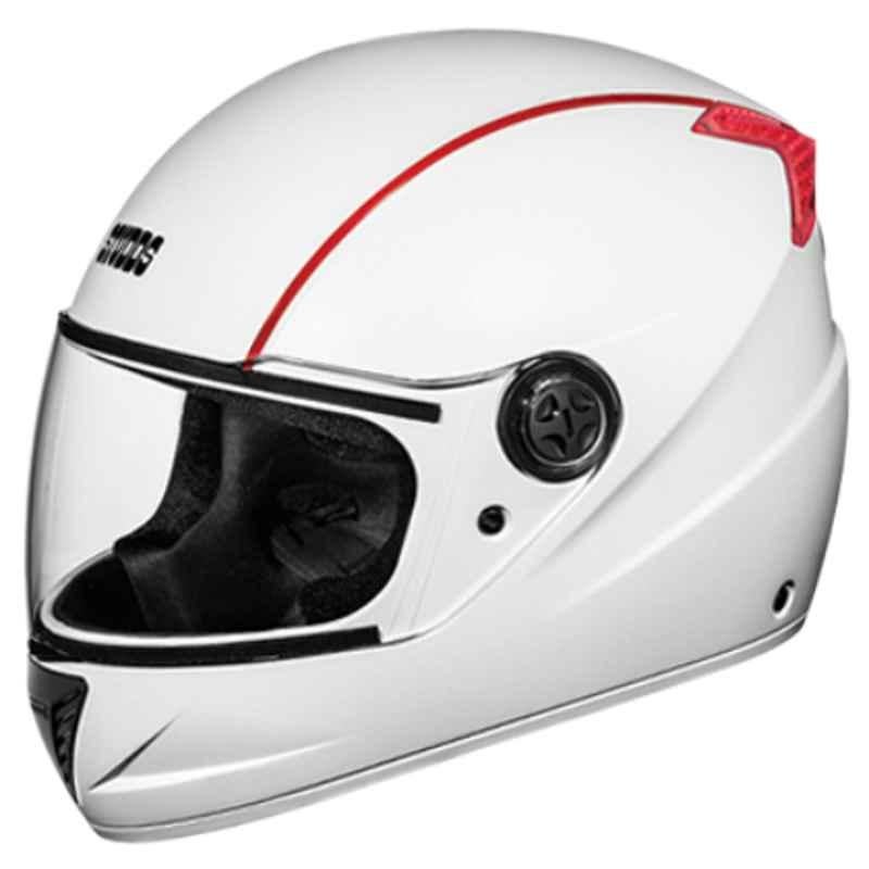 Studds Professional Black Full Face Motorcycle Helmet with Red Strips, Size: XL