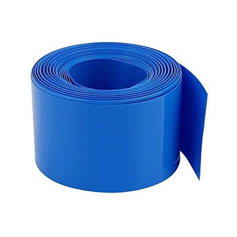 Hatoly 30mmx2m PVC Blue Flat Heat Shrink Tube