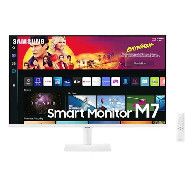 Samsung M7 32 inch UHD VA Panel White Flat Smart LED Monitor, LS32BM701UWXXL